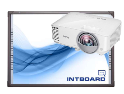 Інтерактивна дошка Intboard 82" UT-TBI82S та короткофокусний проєктор Benq MX808STH із зовнішньою акустичною системою